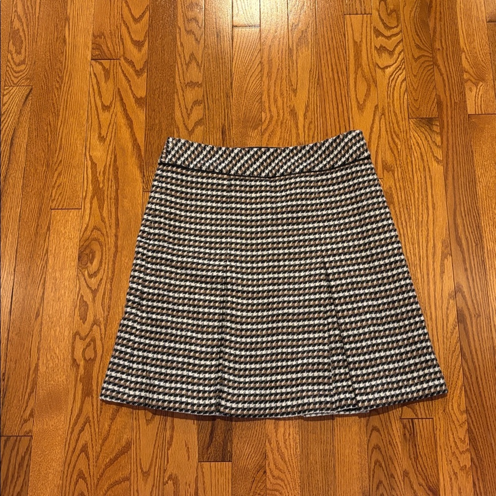 Talbots Black and Brown Houndstooth Mini Skirt - Tag missing -  Never been Worn